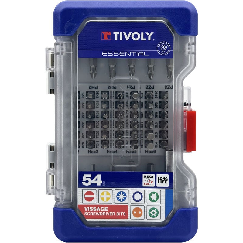 Tivoly - Mallette Ranger 54pcs Embouts de Vissage L25 et L50mm