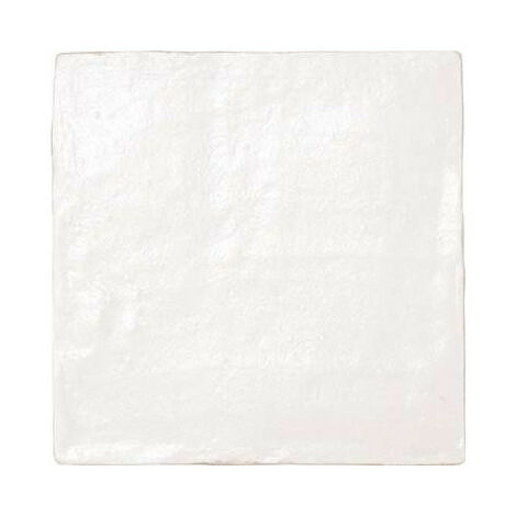 MALLORCA WHITE - Faience 10x10 cm aspect Zellige satiné blanc - Blanc