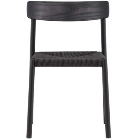 Malmön chaise de salle à manger tresser noir