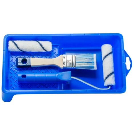 Malset: Pinsel, Schale, 2x Rolle