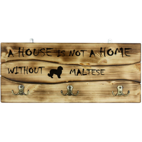 Maltese, Bichon Maltiase, Maltese - gruccia con cane, espositore per medaglie, decorazione per la casa di Art-Dog