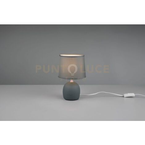 MALU LAMPADA DA TAVOLO IN CERAMICA CON PARALUME VERDE PETROLIO H. 26CM  1 LUCE ATTACCO E14