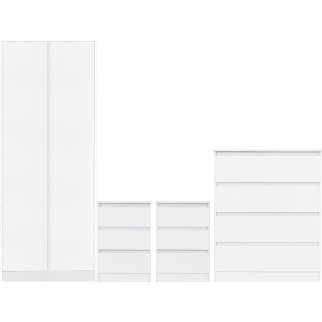 Malvern 2 Door Wardrobe Bedroom Set - White