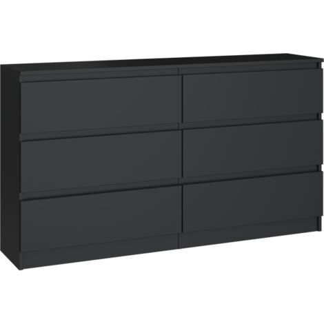 Malwa M6/140 Kommode, SCHWARZ