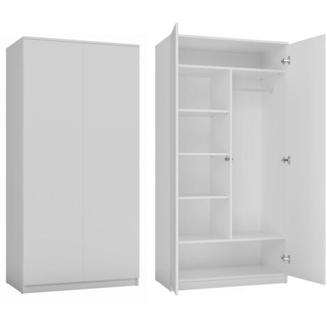 TOPESHOP Malwa SD-90 Kleiderschrank, WEISS