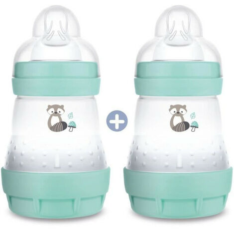 MAM Biberon Easy Start / Anti-Colique Nature - 160ml - Aqua - Tétine Débit 1 X2