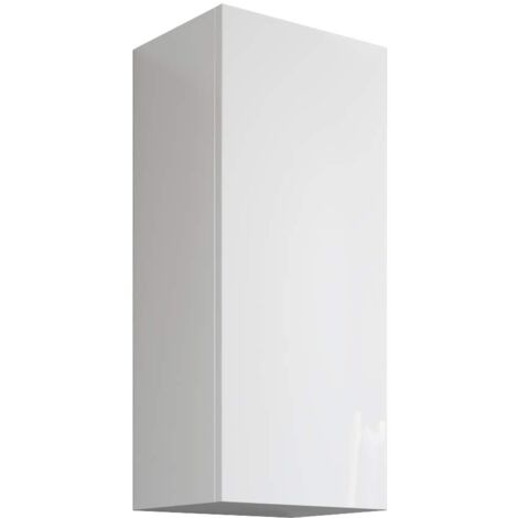 Mobile Bagno Nero 30x30x183.5 Cm - Armadio Alto In Legno Multistrato - Foto 8