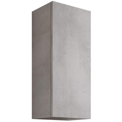 MaMa Store Atena Pensile Singolo Reversibile con sistema di apertura push and pull, Laminato, Grigio Cemento L. 30 X P. 22 X H. 71 Cm