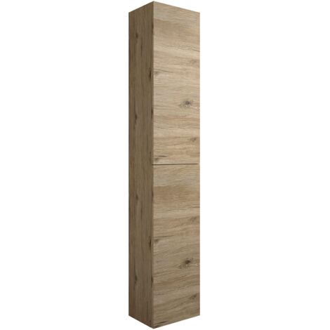 MaMa Store Colonna Reversibile Sospesa 2 Ante, L. 30 X P. 22 X H. 160 Cm, Legno ingegnerizzato, Quercia Naturale