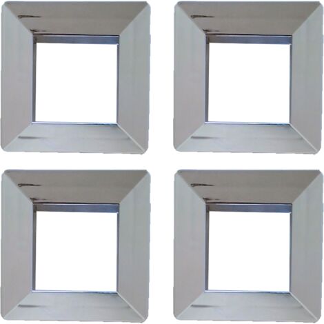 MaMa Store Maniglia Orione Cromata Quadrata in Plastica 90X90 CC64 - Set x 4 Pcs con Viti