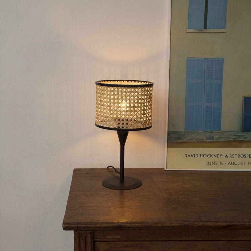 Image of Faro mambo - Lampade da tavolo Lampada da tavolo cilindrica Nera, E27