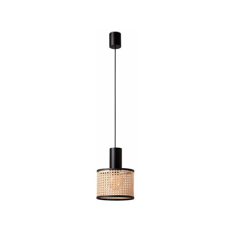 

Lampara colgante Faro Barcelona Mambo 64315-47 Negro/Ratan