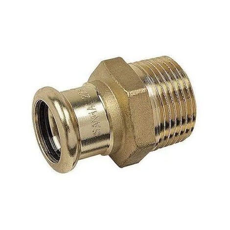 Mamelon à sertir sur cuivre diamètre 18mm, fileté mâle en 20x27.