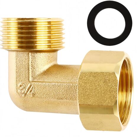 Mamelon double G1/2" (Ø 20mm) laiton mâle,4 pièces hexagonal G1/2"M/M,Raccord de jonction 2 x M Raccord fileté,Double mamelon Raccords en convient pour l'eau potable Coudé Mobile G3/4"