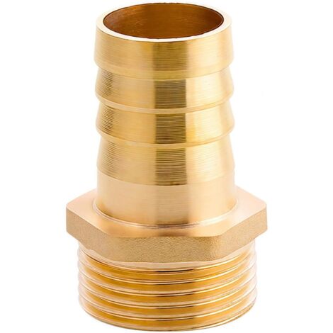 Mamelon double G1/2" (Ø 20mm) laiton mâle,4 pièces hexagonal G1/2"M/M,Raccord de jonction 2 x M Raccord fileté,Double mamelon Raccords en convient pour l'eau potable Embout Fileté Tuyau G1"x25mm