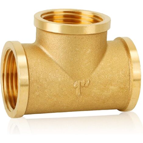 Mamelon double G1/2" (Ø 20mm) laiton mâle,4 pièces hexagonal G1/2"M/M,Raccord de jonction 2 x M Raccord fileté,Double mamelon Raccords en convient pour l'eau potable T-pièce Femelle G1"