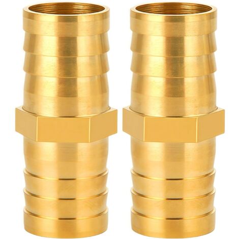 Mamelon double G1/2" (Ø 20mm) laiton mâle,4 pièces hexagonal G1/2"M/M,Raccord de jonction 2 x M Raccord fileté,Double mamelon Raccords en convient pour l'eau potable Tuyau Droit 1"