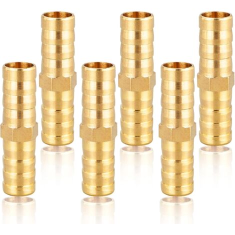 Mamelon double G1/2" (Ø 20mm) laiton mâle,4 pièces hexagonal G1/2"M/M,Raccord de jonction 2 x M Raccord fileté,Double mamelon Raccords en convient pour l'eau potable Tuyau Droit 3/8"