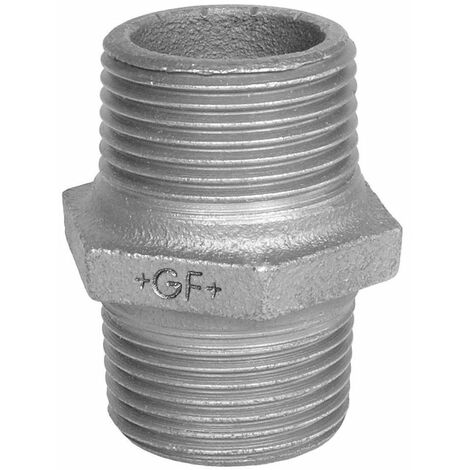Mamelon double mâle réf 280 40x49 galva - SFERACO