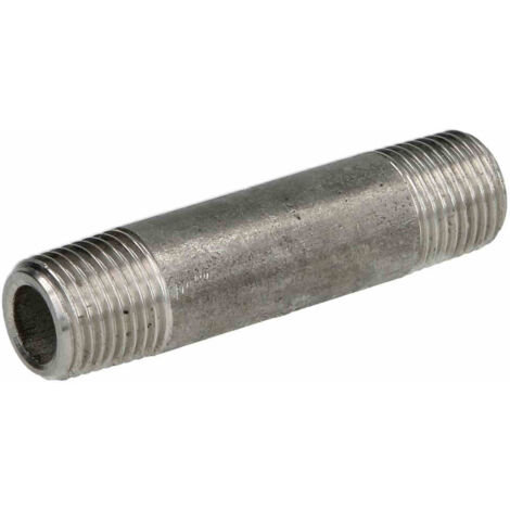 Mamelon fileté Inox à visser MM1 1/2- Lg 100 mm