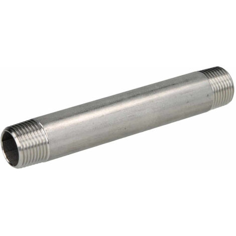 Mamelon fileté Inox à visser MM2 - Lg 200 mm