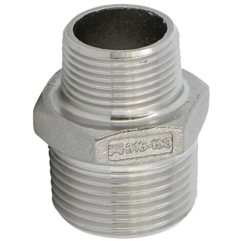 Mamelon Inox mâle réduit 40x49, 33x42 (1"1/2, 1"1/4)