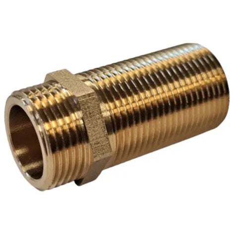 Mamelon laiton double mâle rallonge 20X27