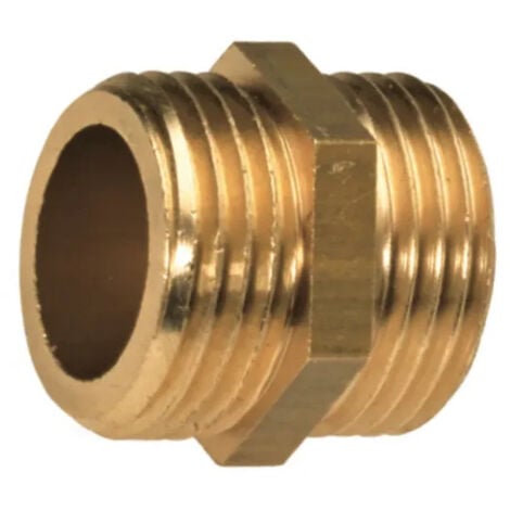 SANITAIRE-DISTRIBUTION Mamelon laiton double mâle 1/2", 15X21