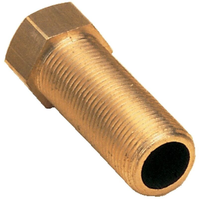 Mamelon en laiton à visser - mâle / mâle - 15 x 21 - sachet de 2 pièces - long