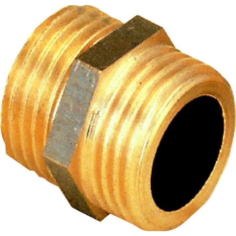 Mamelon en laiton à visser - mâle / mâle - 20 x 27 - sachet de 10 pièces