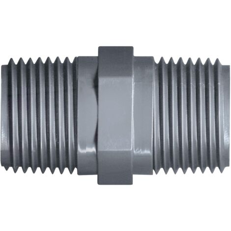 Mamelon PVC M Jardibric Raccords PVC à Visser Raccordements Arrosage Enterré PN10 (M 15x21)