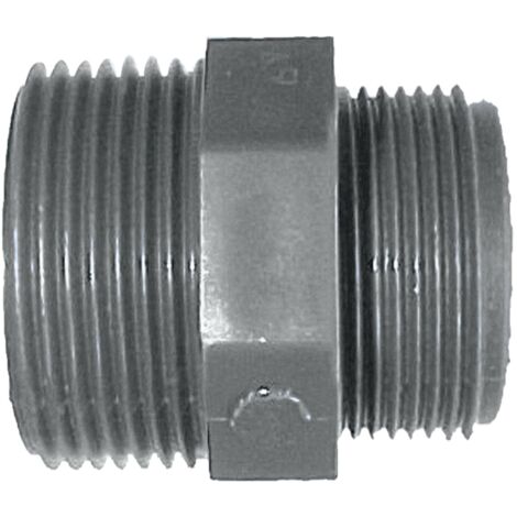 Mamelon PVC M Jardibric Raccords PVC à Visser Raccordements Arrosage Enterré PN10 (M 33x42 M 26x34)