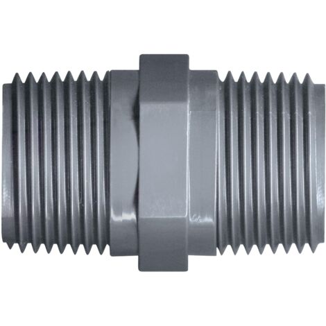 Mamelon PVC M Jardibric Raccords PVC à Visser Raccordements Arrosage Enterré PN10 (M 40x49)