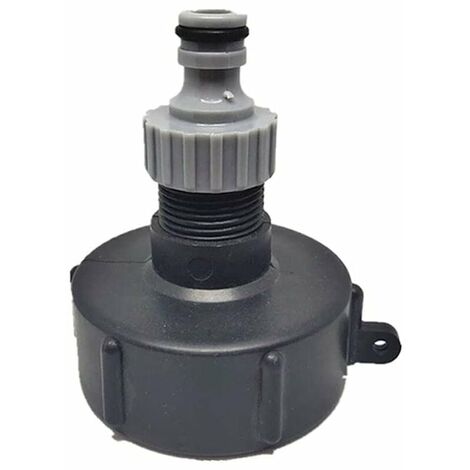 Mamelon Raccord Rapide pour Cuve 1000 L, S60X6 IBC Raccord Robinet Multitanks Raccord, Connecteur De Tuyau pour Adaptateur De Réservoir IBC (Sortie en Plastique ,3/4 ')