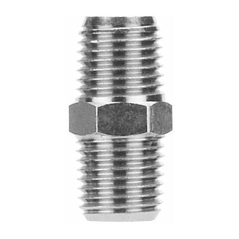 Mamelon RS PRO BSPT 3/8" mâle 3/8 pouces NPTF en Laiton, Droit ( Prix pour Paquet de 10 )