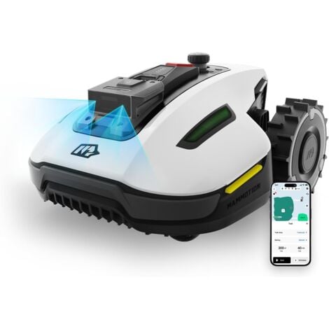 Mammotion YUKA Mini 600 Mähroboter ohne Begrenzungskabel, NetRTK+Vision, Keine RTK-Antenne erforderlich, Auto-Kartierung, Empf. 600m², Max. 800m², mit 4G-Modul, 50% Steigung