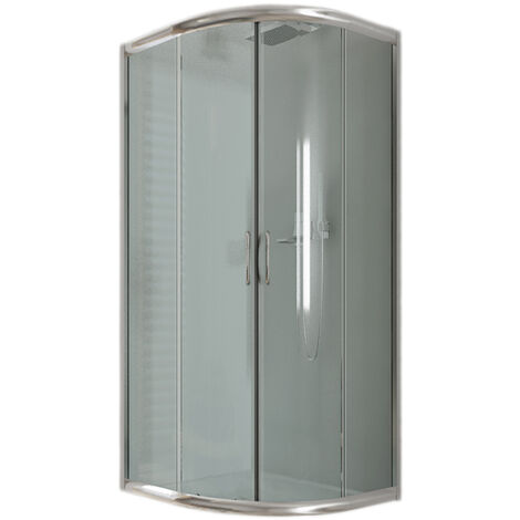 Box Mampara de Ducha Semicircular 90x90 H185 Transparente 6mm mod. Matrix