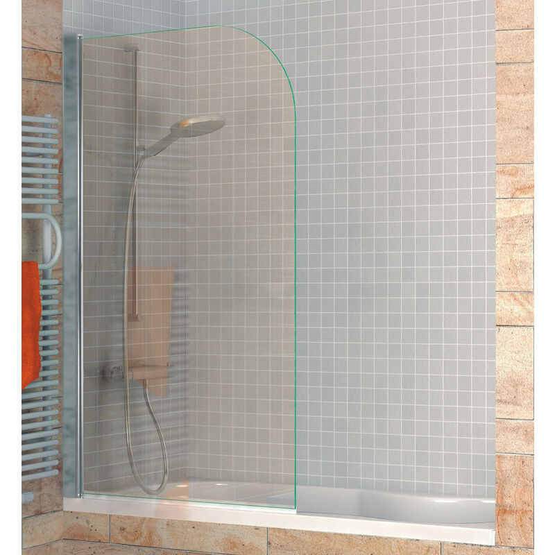 

Mampara Biombo para Bañera Modelo ARANDA. Medidas 145x80 cm, Cristal 5 mm Transparente. Perfil Aluminio Cromado, Fácil Apertura