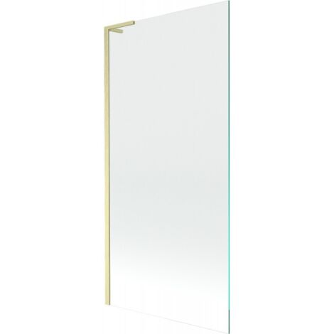 Mampara de ba帽era Mexen Next L de 1 hoja 90 x 150 cm, transparente, dorado cepillado - 895-090-000-03-00-55