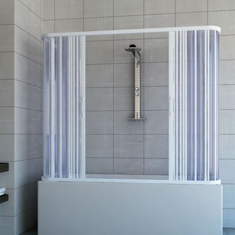 

Mampara de bañera de pvc h 150 cm mod. Nicla 70x170x70 apertura central