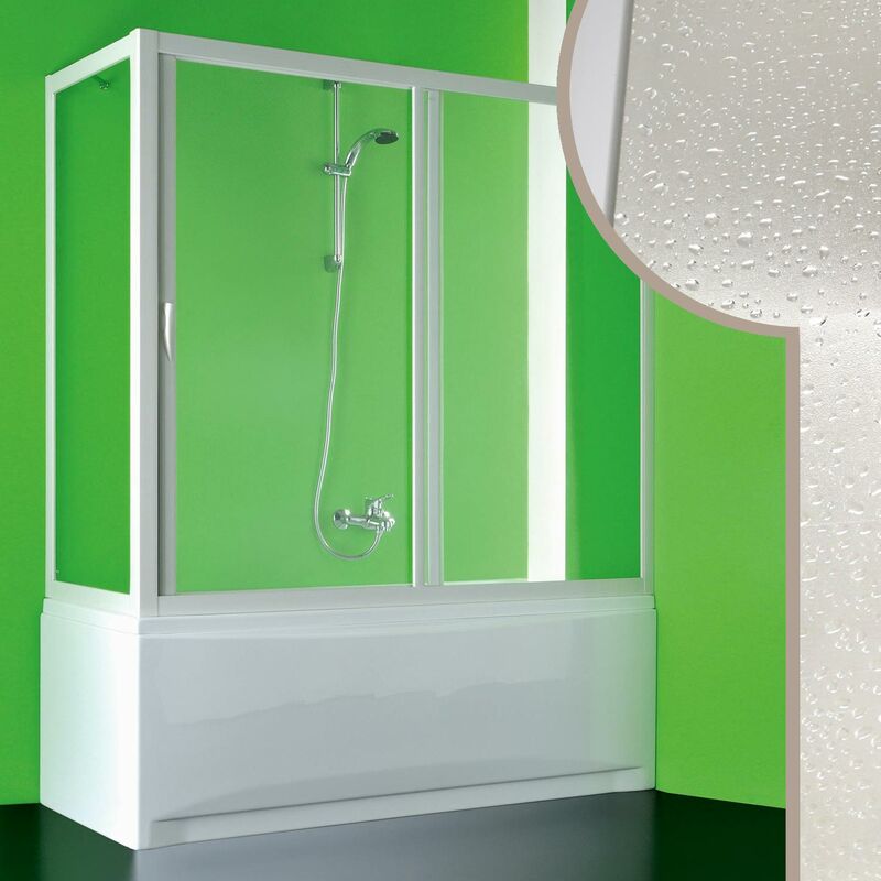 

Mampara de bañera h 150 de acrílico mod. Plutone 80x170 cm con apertura central