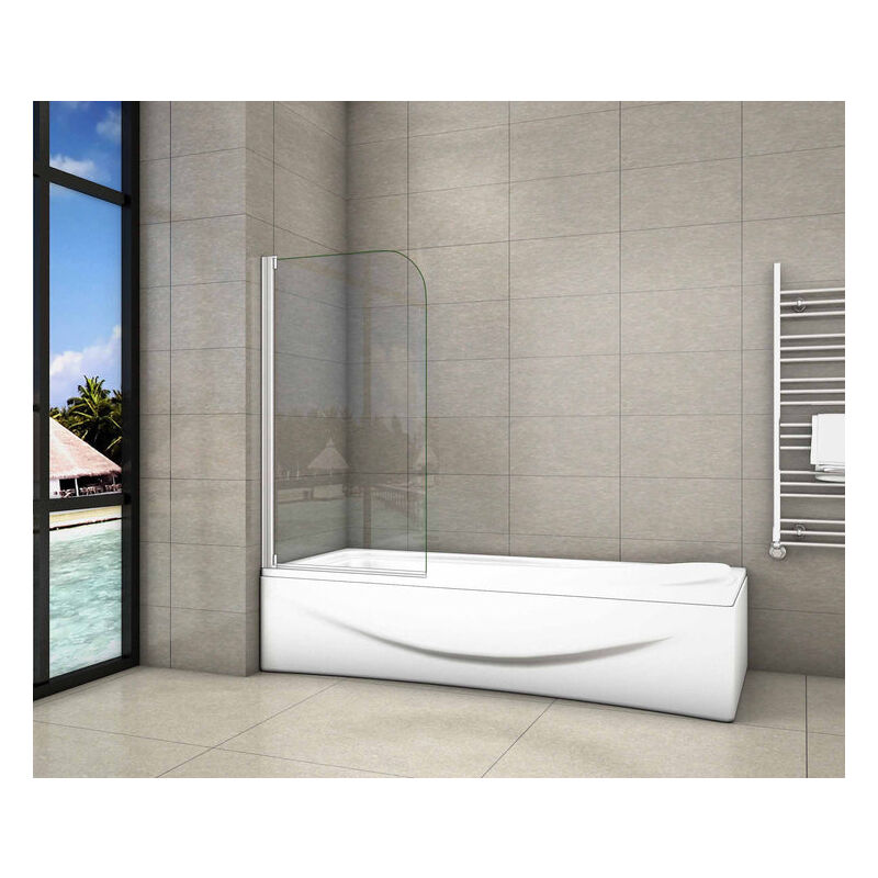 

Mampara de Bañera Abatible Giratorio 4mm Perfil Gris Mate 70x140cm - 1 Hoja Abatible