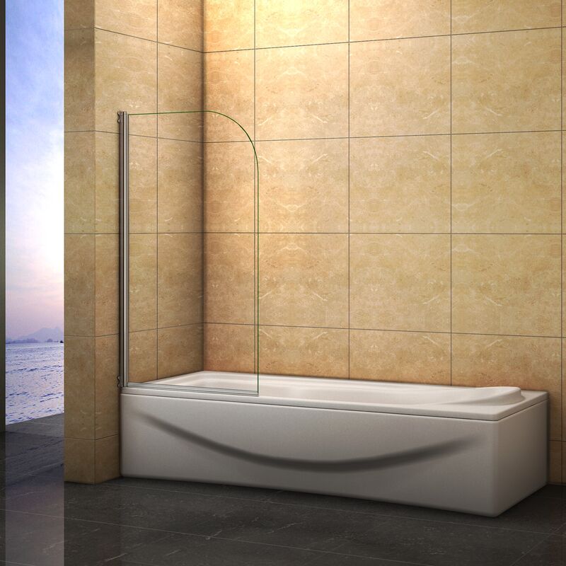 

Mampara de bañera Abatible Simple de 1 Hoja 180 grados 70x130cm