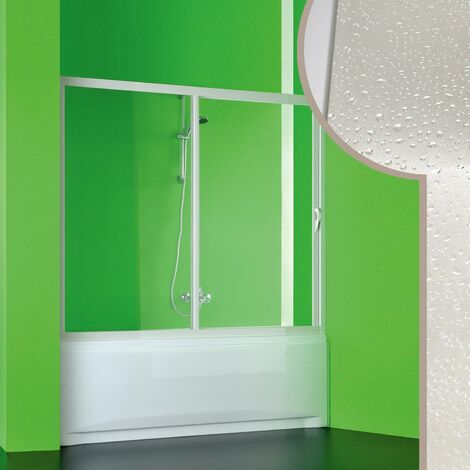 Mampara de bañera de acrílico h 150 mod. Plutone 170 cm con apertura lateral