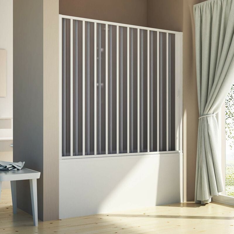

Mampara de bañera de pvc h 150 cm mod. Delfi Lateral 140 cm con apertura lateral