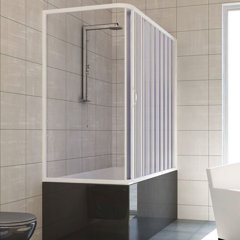 

Mampara de bañera de pvc h 150 cm mod. Nadia 70x160 con apertura lateral