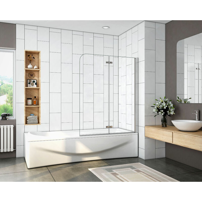 

Mampara de Bañera Plegable con Bisagra Cristal Antical 6mm 120x140cm