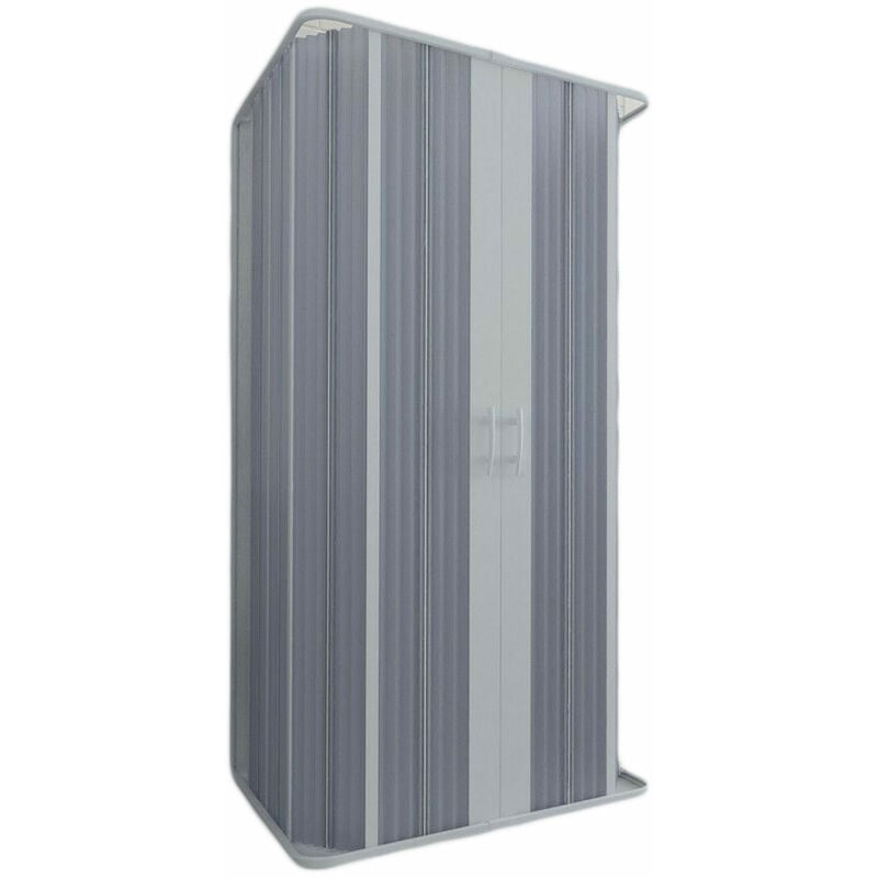 

Mampara de ducha 3 lados de pvc h 185 plegable blanca mod. Flex con apertura central 80x120x80 cm