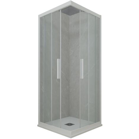 Mampara de ducha 70x110 cm corredera Blanco Matt Kolors