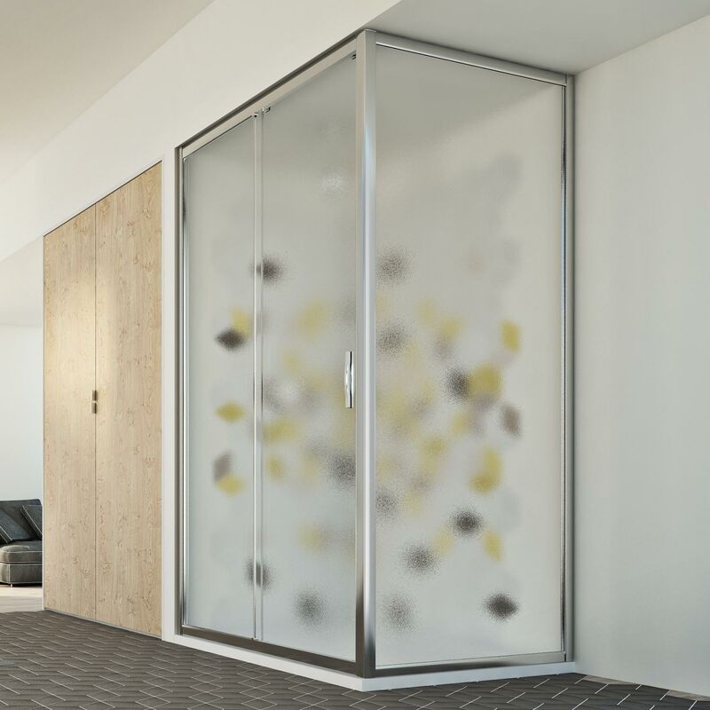 

Mampara de ducha angular h 198 mod. Young Duo 1 Hoja 70x130 cm impreso